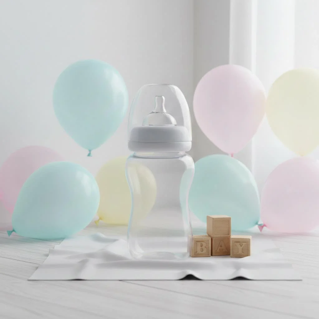 Parent warming baby bottle with a portable milk warmer outdoors